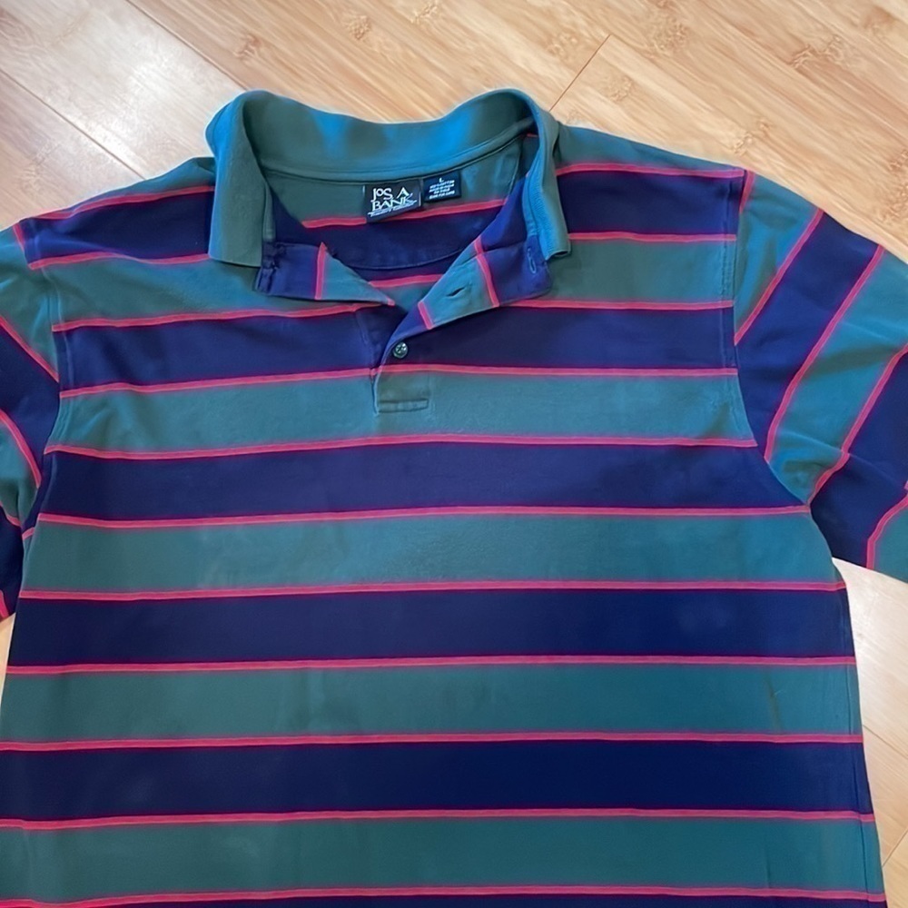 *3/$15 Jos A Banks Long Sleeve Polo Large - Picture 2 of 8